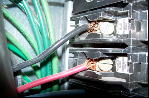 Amateur conductor installation on a panel