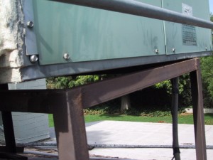 AC unit not bearing on stand AC unit not bearing on stand