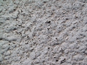Deteriorated foam coating Deteriorated foam coating
