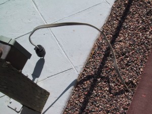 Electrical feed improper underground Electrical feed improper underground