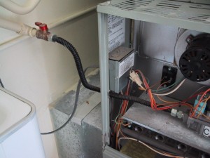 Furnace gas flex into cabinet Furnace gas flex into cabinet