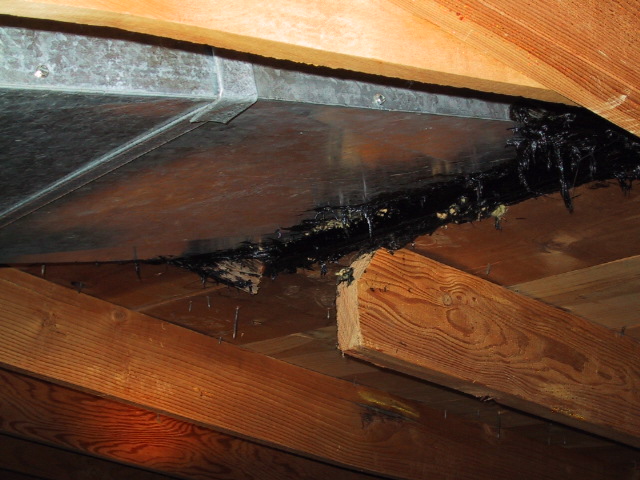 Improper cut framing for new heating-cooling duct (no cutting or trusses allowed)