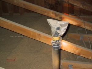 Plumbing vent capped in attic Plumbing vent capped in attic