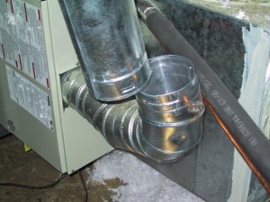 Unsafe furnace flue separation in attic Unsafe furnace flue separation in attic