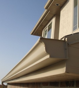 seamless gutters on a home